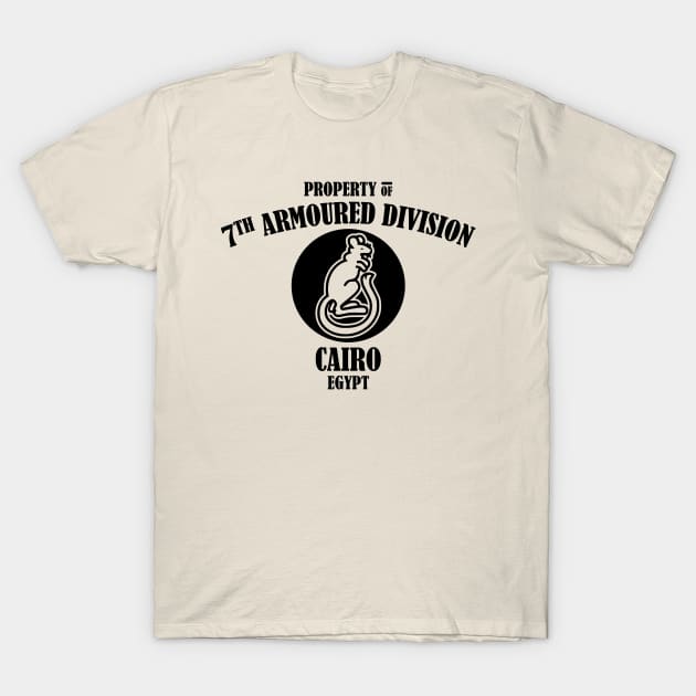 Property of 7th Armoured Division T-Shirt by TCP